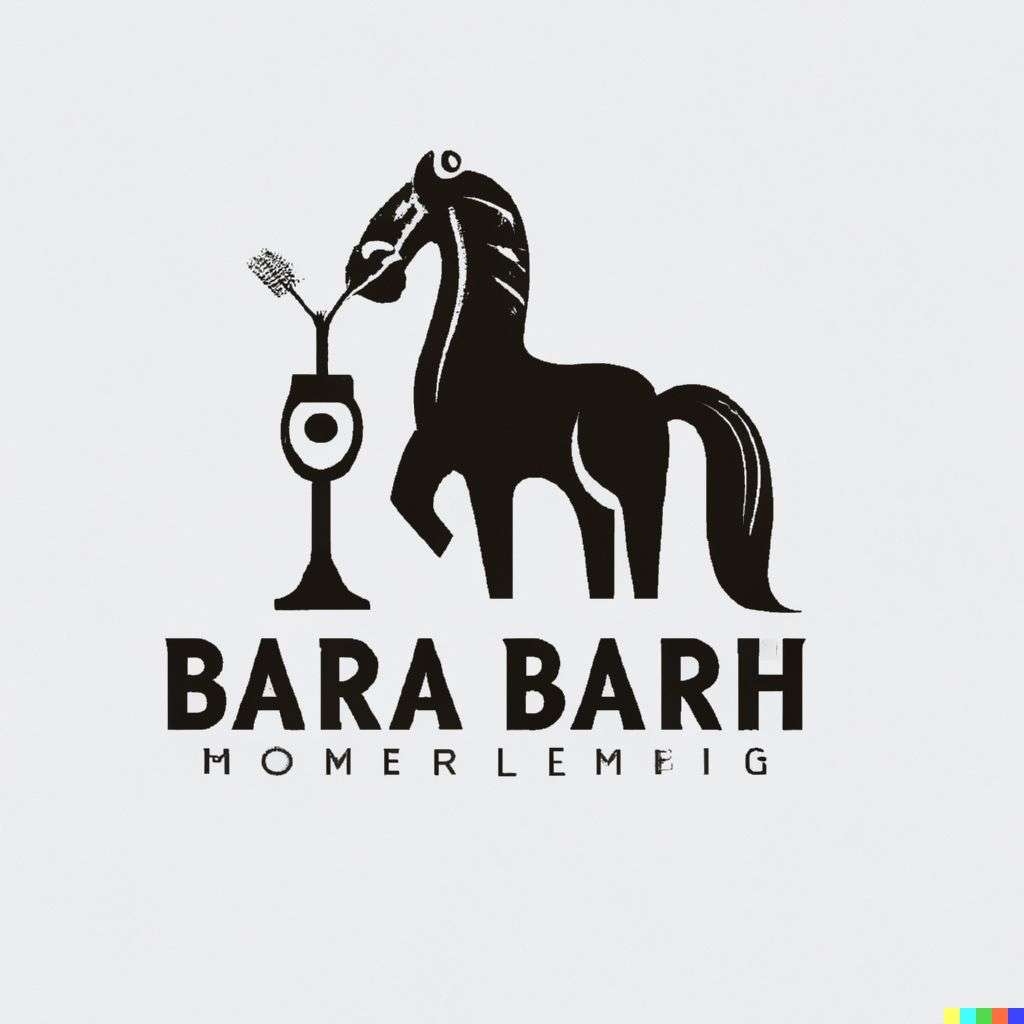 a horse, restaurant logo design